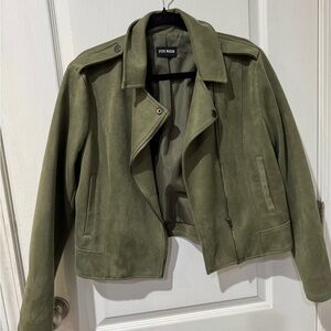 Steve Madden Khaki Leather Jacket for Women